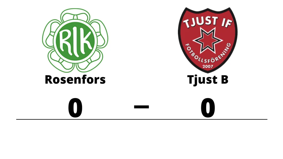 Rosenfors IK (9-m) spelade lika mot Tjust IF FF B