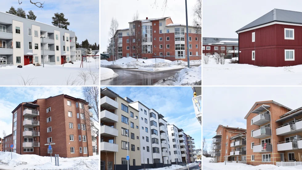 Sex av Skellefteås bostadsområden. I texten berättar vi om ännu fler, vem som äger husen samt hur du ställer dig i kö. 