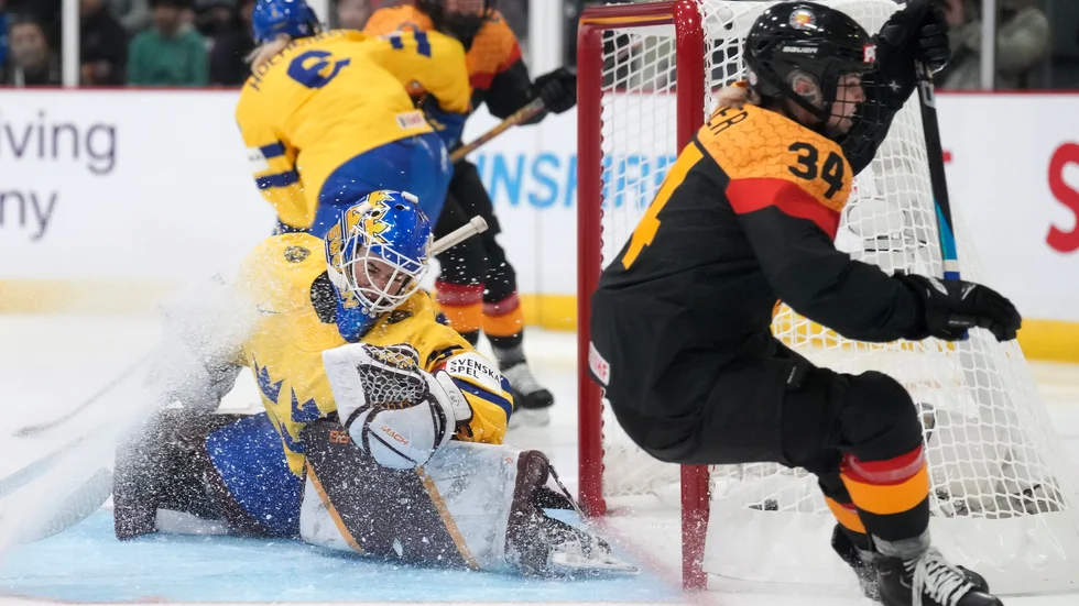 VM över för Paula Bergström. Bilden från tidigare match mot Tyskland.