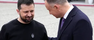 Zelenskyj med fru på ovanligt besök i Polen