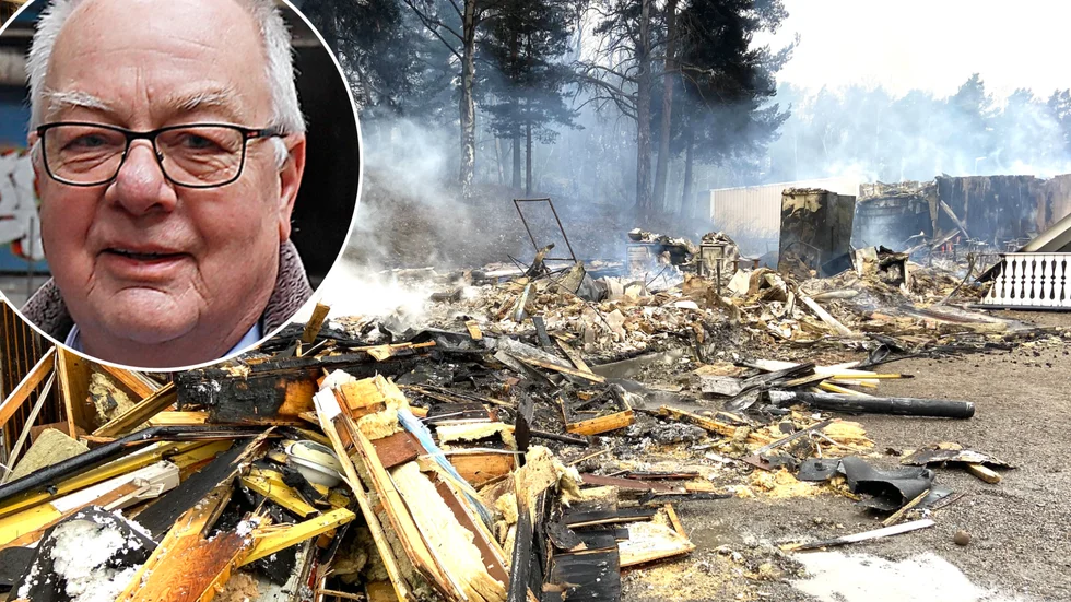 "Bedrövligt och tråkigt", säger Lars-Göran Karlsson (S), ordförande i Torshälla stads nämnd om nattens brand och överväger utökad bevakning av området.