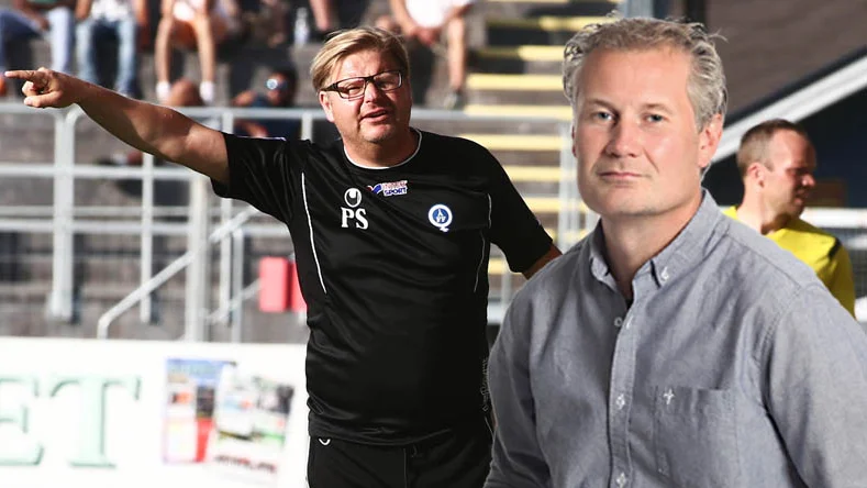 ÅTVIDABERG 20140720
Allsvensk match mellan Åtvidabergs FF (ÅFF)-IF Brommapojkarna på Kopparvallen.
Bilden: Åff:s tränare Peter Swärdh gestikulerade med bara några minuter kvar av matchen.
Bild Jeppe Gustafsson