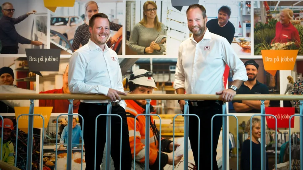 Snilleblixtar. Markus Finér, ansvarig för it-avdelningen, och Jan Lockner, vd på Securitas Direct, är båda glada över företagets sätt att ta tillvara på idéer.