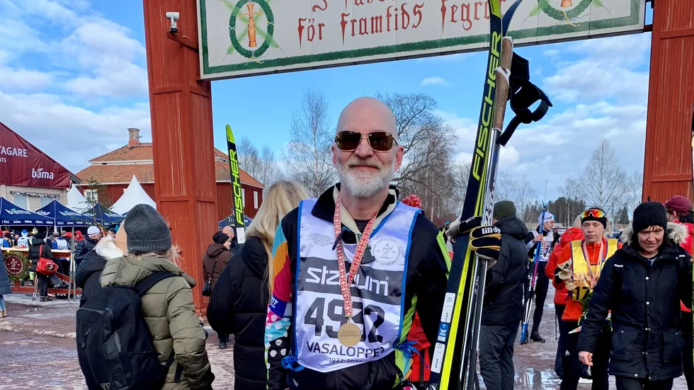 Mats Långström var tagen efter målgången. ”När man kommer i mål är man slut. Alla känslor kommer på en och samma gång och jag var nästan gråtfärdig”, säger han.