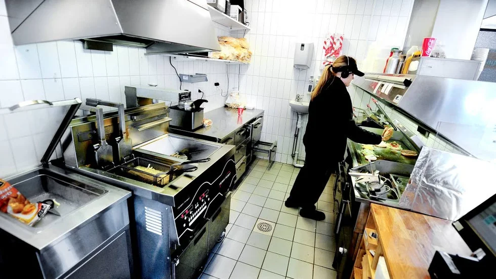 Köket. Arkivbild från köket hos Korvgubben.