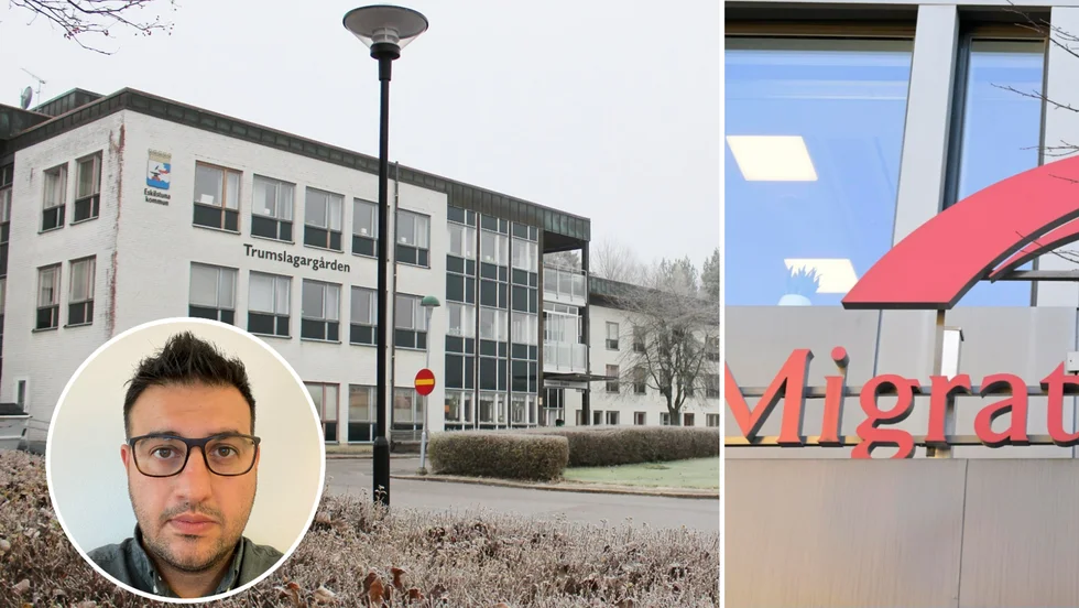 De flyktingar som kommer under fredagen tas emot på det före detta äldreboendet Trumslagargården. "Vi är redo", säger stabschef Arman Sendi.
