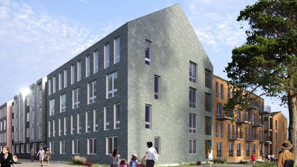 Så här ska Kronandalens andra etapp se ut. Det är Bolite bostäder som tagit fram skisserna för Luleås nya bostadsområde.