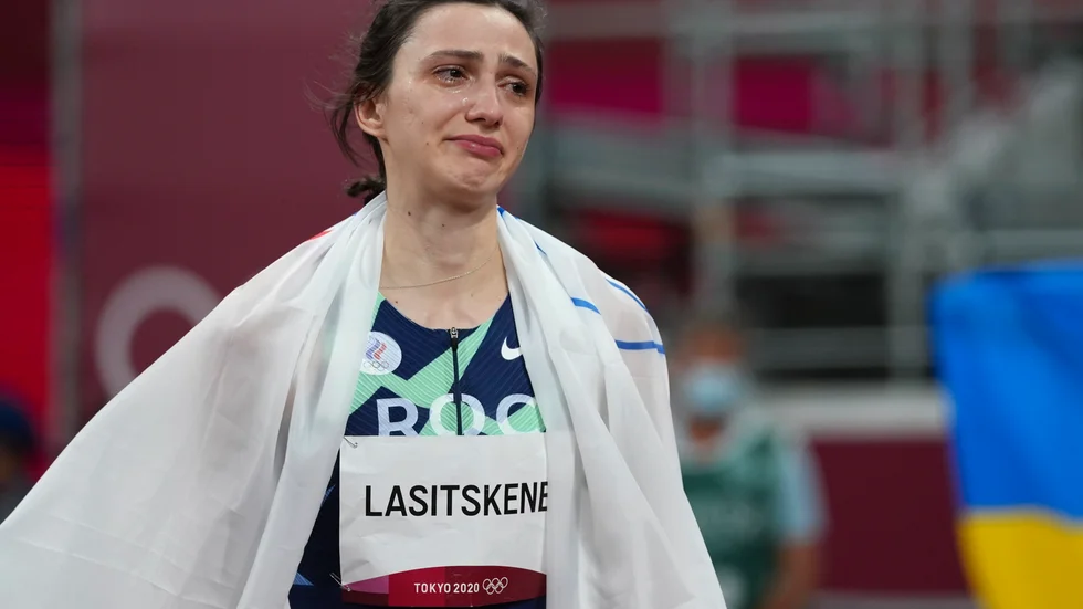 Marija Lasitskene grät glädejtårar efter OS-guldet i somras. Hon får inte tävla i Diamond League i sommar.