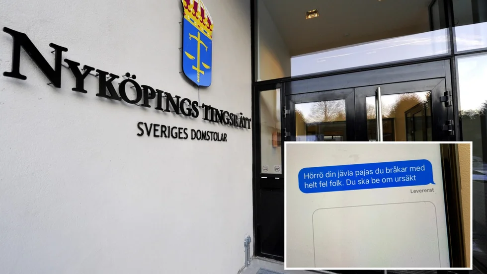 Mannen dömdes i veckan för olaga hot. 