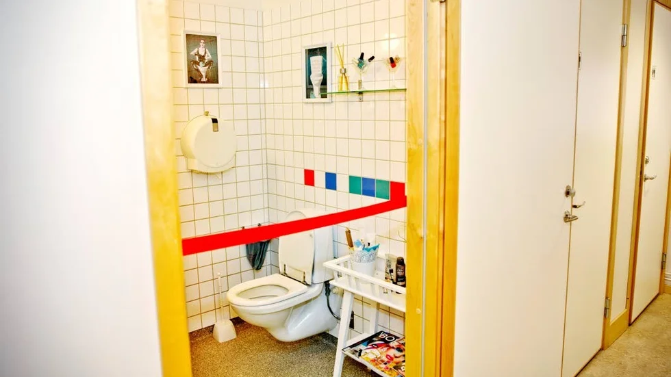Hen-toaletten på Ångström i Uppsala.