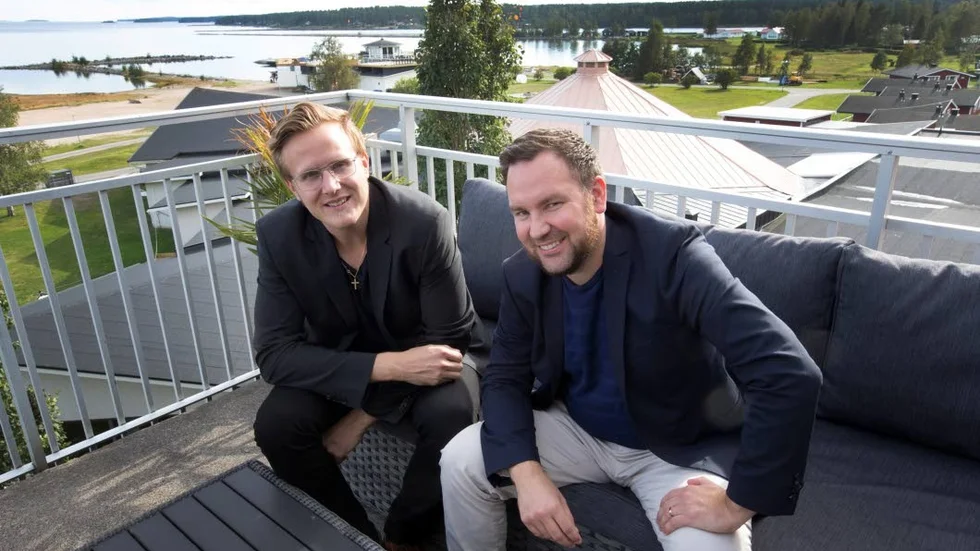Hotellägarna. Kristoffer Lundström och Tobias Lindfors på Pite Havsbad.