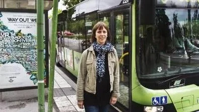 Åsa Herslöf Björling i Uppsala deltog i studien där hon bytte bil mot buss.