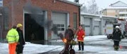Polis oskadliggjorde brinnande gasbehållare