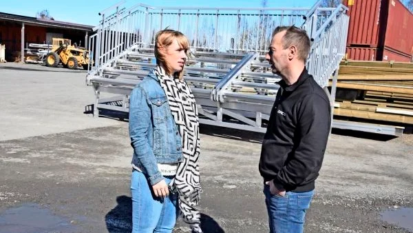 Sportup North och Emma Pantze håller en dialog med en mängd sportföretag i Västerbotten. Ett av dem är Daco, här delägaren Per Lindfors.