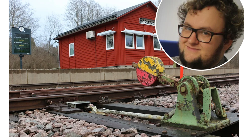 Ett av skälen till att Olaf Lindström tror på Mörlunda, är att här finns den infrastruktur som behövs för ett tåguppehåll. Till skillnad från många andra orter längs banan.