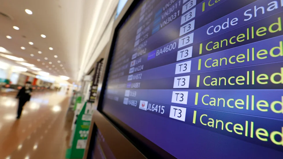 Japans transportdepartement vill strypa flygtrafiken till landet. Arkivbild från Hanedaflygplatsen.