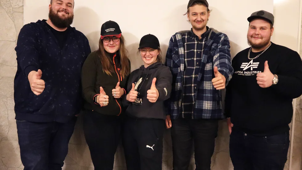 LRF Ungdomen Norrbottens nya styrelse: Henrik Öhlund, Svensbyn, Moa Pettersson, Norrfjärden, Klara Jolanki, Kalix, Vidar Nordgren, Luleå och Amadeus Eriksson, Södra Bredåker.
