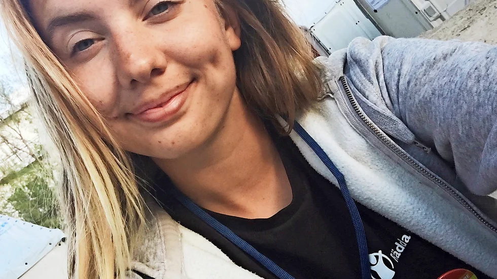 Från lägret. Alice Engman fick bli volontär på ett flyktingläger i Grekland. Foto: Foto Privat.