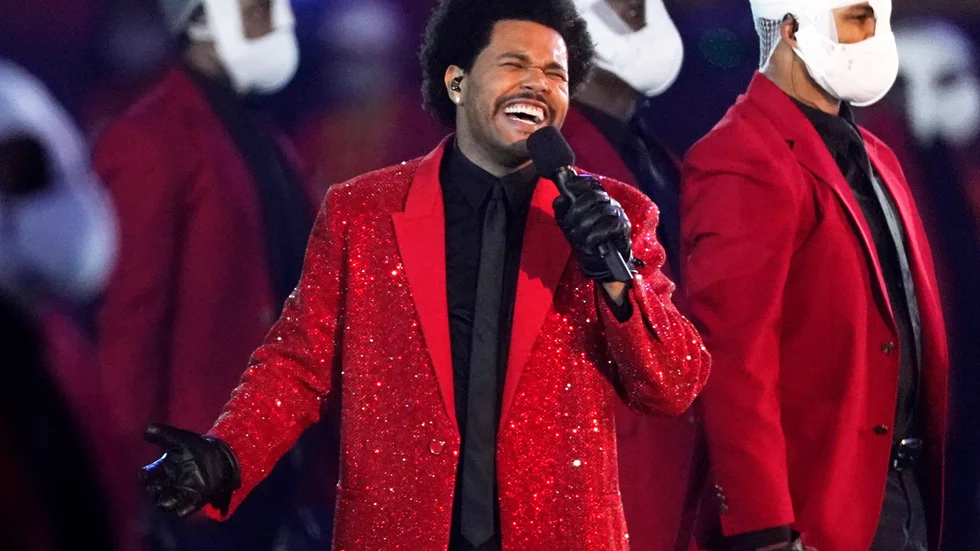 The Weeknd vid sitt Super Bowl-uppträdande 2021.