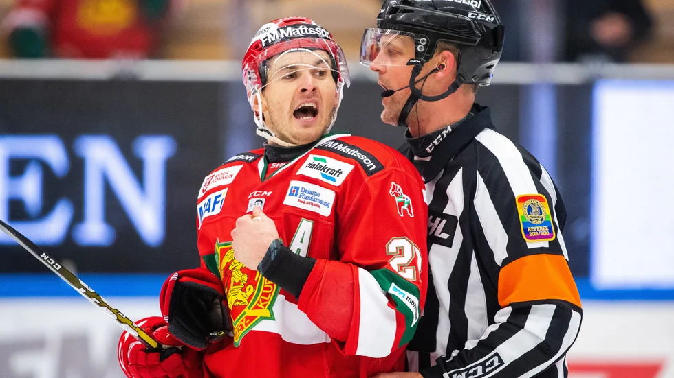 Moras Matt Bailey fick matchstraff i onsdagens match mot Skellefteå AIK. Nu är han anmäld till disciplinnämnden. 