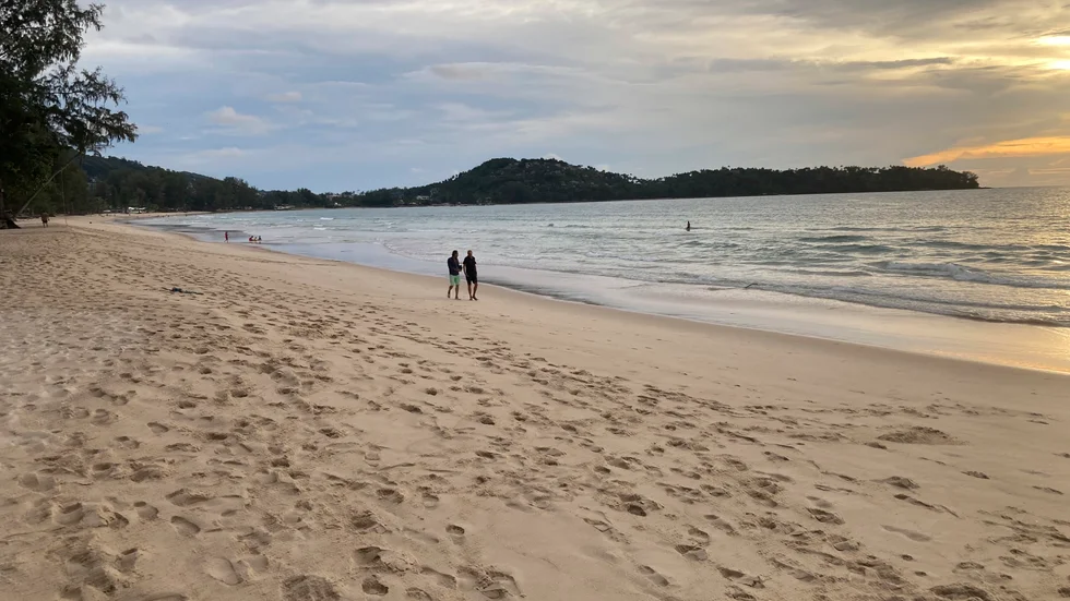 Tommare än vanligt på thailändska stränder, här Bang Tao på Phuket. Bilden är från i höstas.