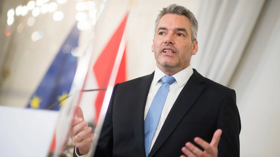 Förbundskansler Karl Nehammer.