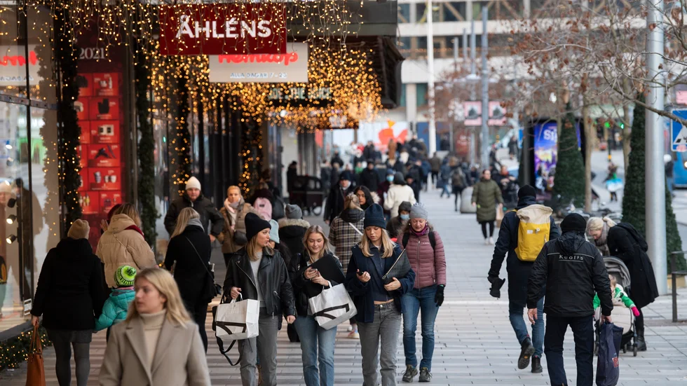 Försäljningsvolymen i detaljhandeln i februari ökade i årstakt, men bromsade in mot januari. Arkivbild