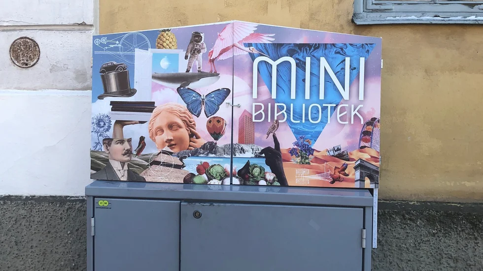 I Nyköping finns ett utav 100 minibibliotek.
