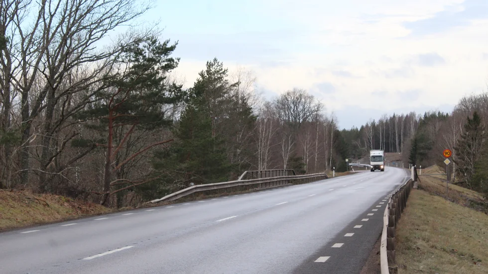 Väg 40 mellan Hyttan och Toverum. Bilden är tagen vid Tjursbo utanför Ankarsrum