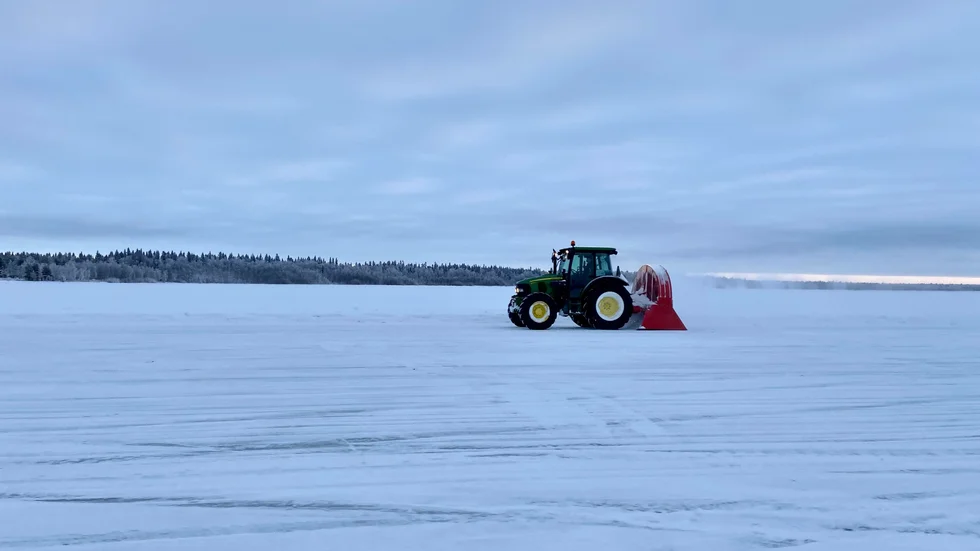 Isvägen till Junkön är nu öppnad.