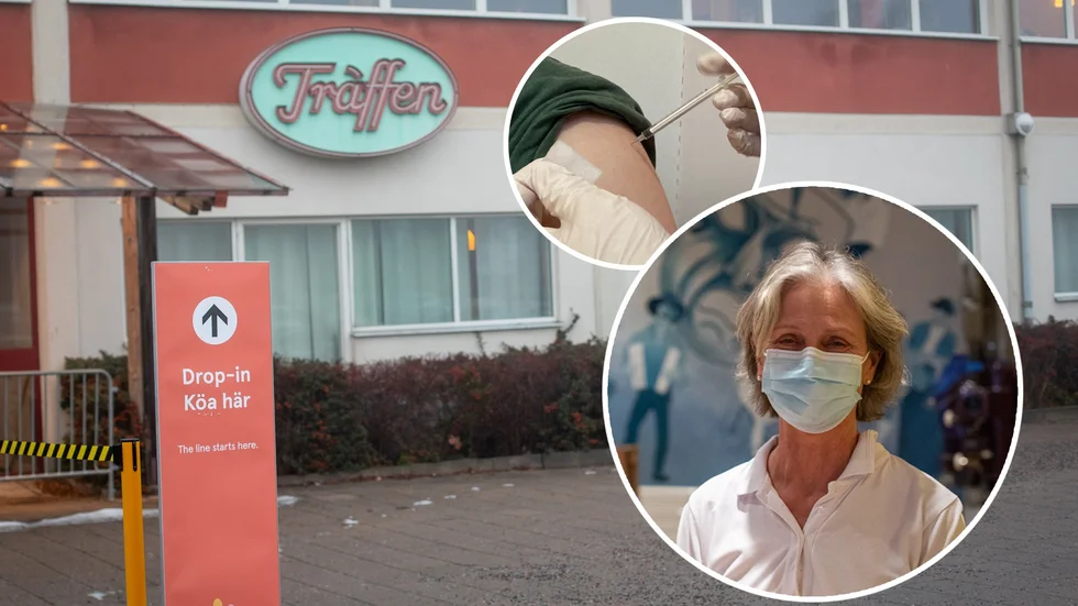 Drop in-vaccineringen på Träffen i Nyköping återuppstod, tillfälligt, med kort varsel under söndagen. "Det är klart att man önskar att vi ska gå för fullt när vi har full styrka", säger Britt Ahl.