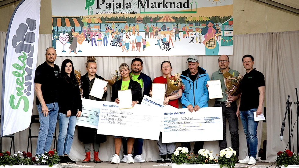 Snells Entreprenad AB delade ut fyra stipendier under Pajala marknad.