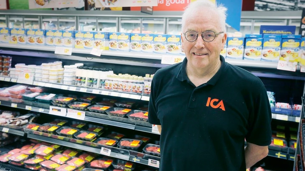 Ica-handlaren Leif Larsson väljer bort det importerade köttet.