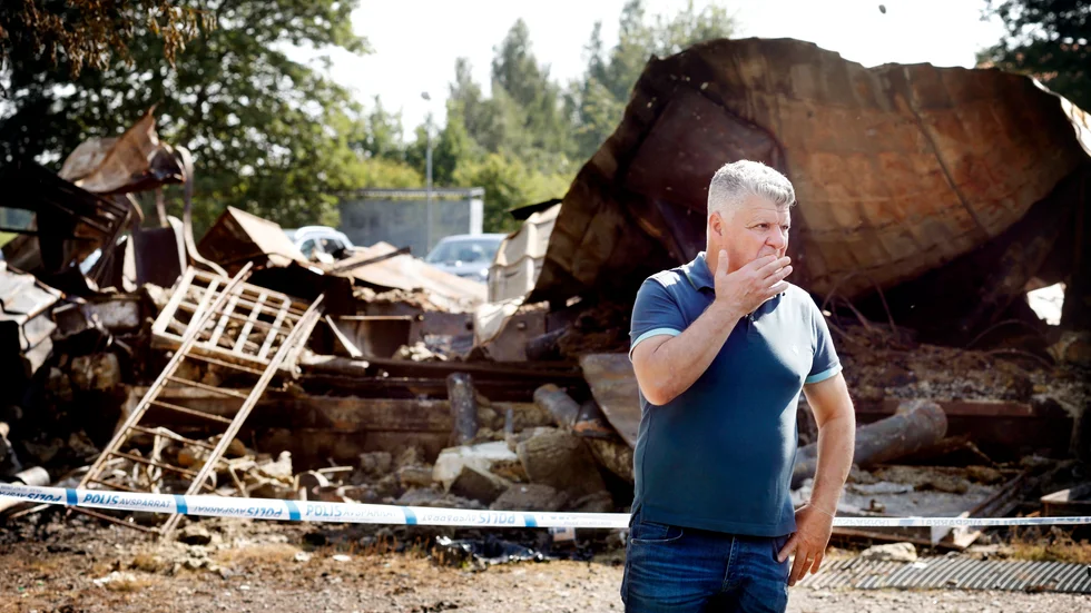 Samir Gerges hade nyligen renoverat pizzerian i Kjula. Bland annat fixades uteserveringen till – och det var där branden började, enligt obekräftade uppgifter.