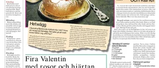 Hjärtformad middag dagen till ära