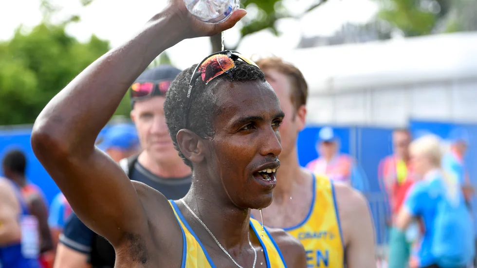 Det lär bli varmt för Mustafa Mohamed och de andra svenska maratonlöparna i EM. Arkivbild.
