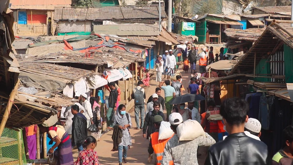 Rohingyer i ett flyktingläger i Bangladesh. Arkivbild.