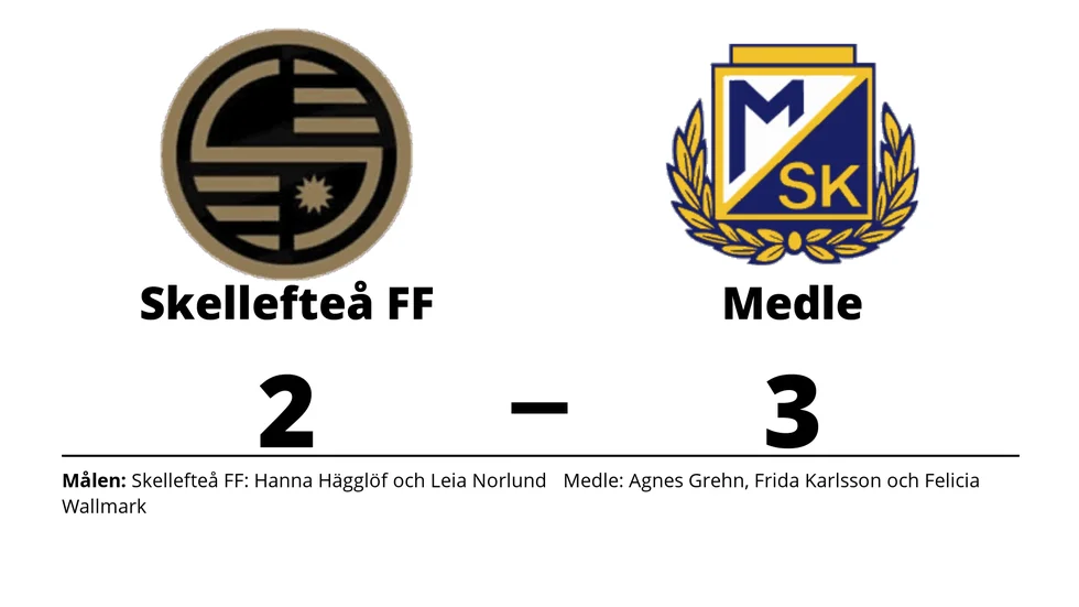 Skellefteå FF förlorade mot Medle SK