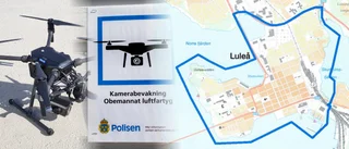 Beslut: Polisdrönare ska få övervaka centrala Luleå