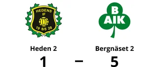 Seger för Bergnäset 2 mot Heden 2 efter drömstart