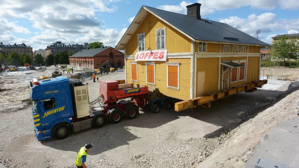 Den så kallade Ryttmästarvillan på Musikhögskolans område i Stockholm flyttades för omkring tio år sedan. Arkivbild.