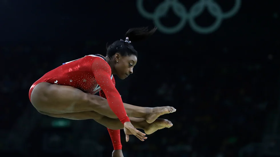 Amerikanska gymnasten Simone Biles är ett av USA:s stora guldhopp i Tokyo. Arkivbild.