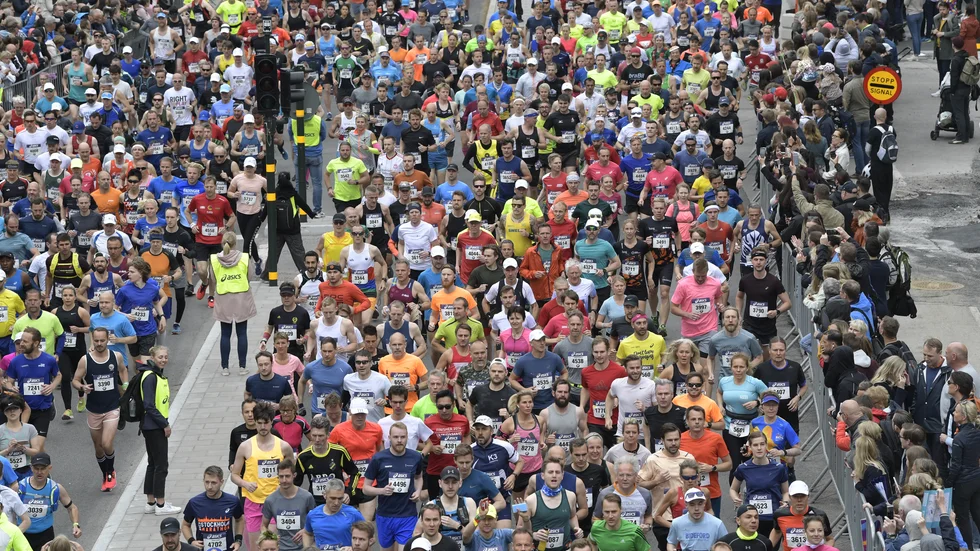 Starten i Stockholm Marathon 2019.