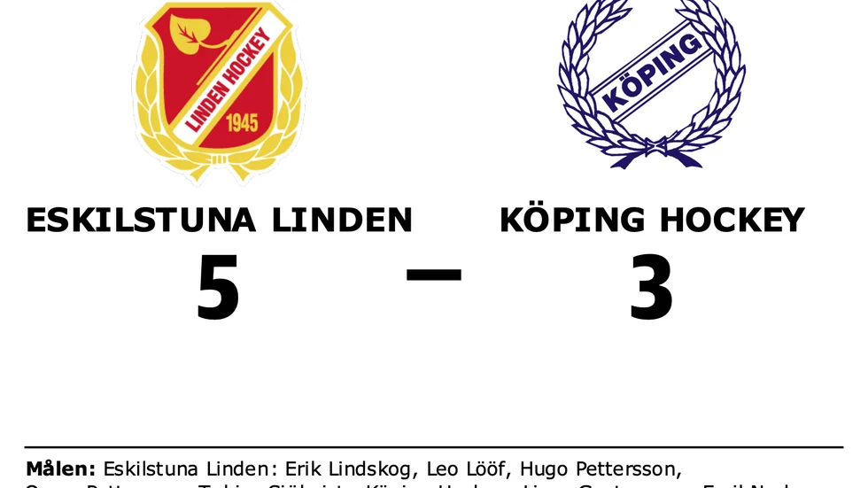 Eskilstuna Linden vann mot Köping Hockey