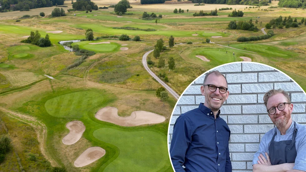 "Vi ligger ju vid en golfbana men också nära stan, så vi vill skapa en restaurang som är för både golfaren och för mariefredaren – året runt, inte bara under sommaren", säger Johan Wrangel som satsar med Magnus Lundström.