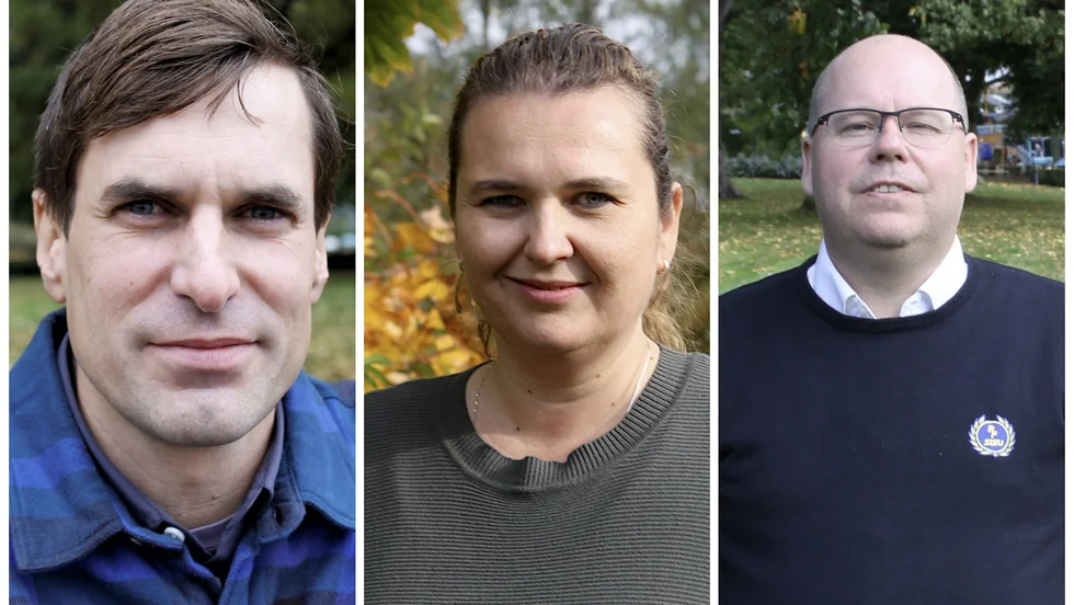 Mattias Richardsson, miljökämpe, Magdalena Rozanski, lärare Platengymnasiet och Patrik Johansson, idrottskonsulent på RF/SISU är finalister och kan få utmärkelsen Årets Motalaförebild 2021. 