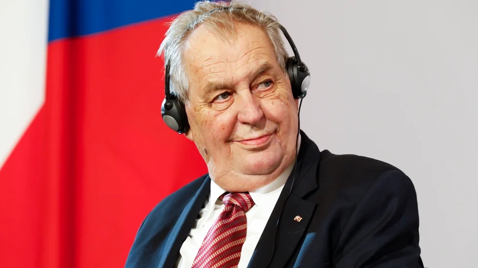 Tjeckiens president Milos Zeman. Arkivbild.