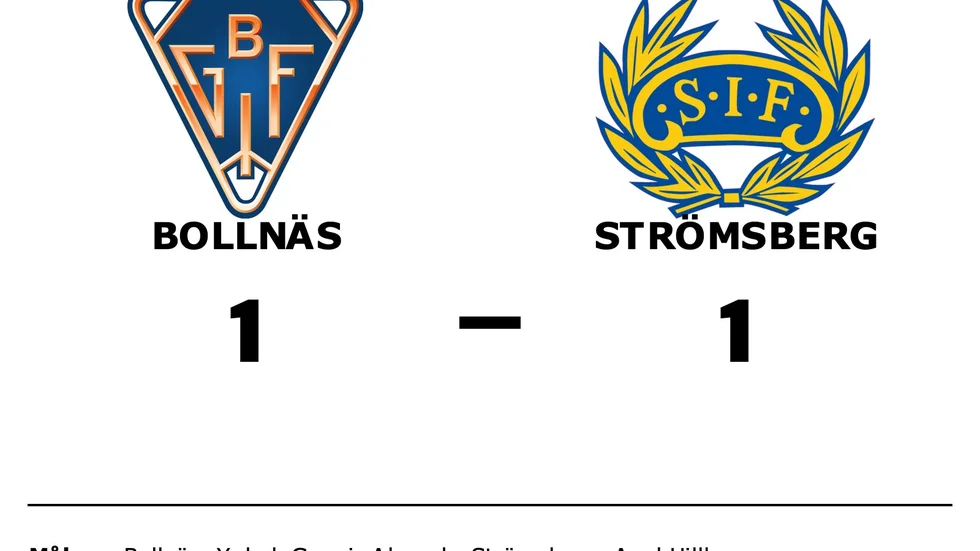 Bollnäs GIF FF spelade lika mot Strömsbergs IF
