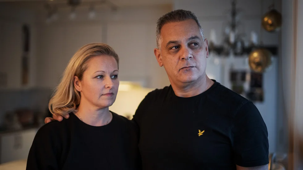 Fuad Amaya Scott säger att han inte har några fiender och att han inte förstår motivet bakom den anlagda branden. På bilden även Sofia Amaya Scott.