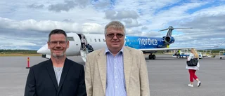 Premiärflygning för stort bolag – landade i Arvidsjaur